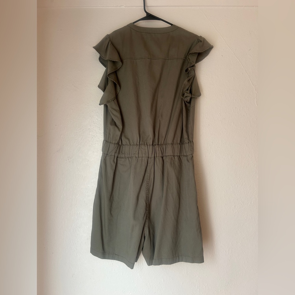 Joe's Jeans Sage Green Ruffle Romper - Picture 5 of 5